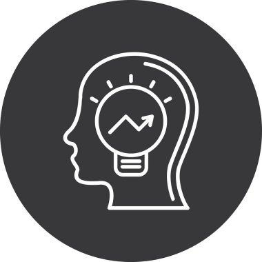 Beyin. Web simgesi basit illüstrasyon