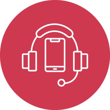 kulaklık simgesi vektör illüstrasyonu