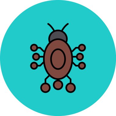 Böcek simgesinin vektör illüstrasyonu