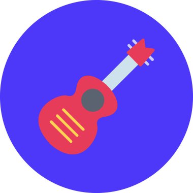 Gitar. Web simgesi basit illüstrasyon