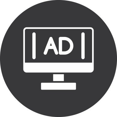 reklam reklam reklam panosu simgesi ana hatları biçiminde