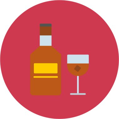 Şarap kadehi simgesinin vektör illüstrasyonu