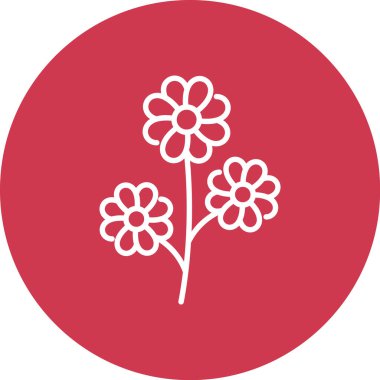 Çiçek. Web simgesi basit tasarım