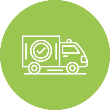 kamyon vektör simgesi modern basit illüstrasyon