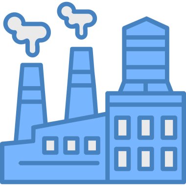 Fabrika endüstriyel yapı simgesi