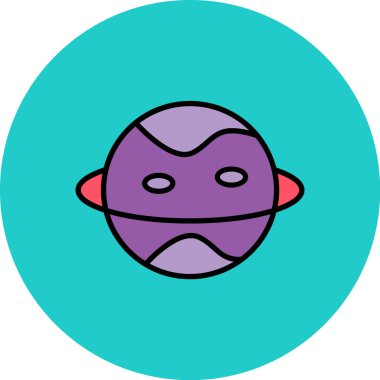 Şirin bir uzaylı yüzünün vektör çizimi