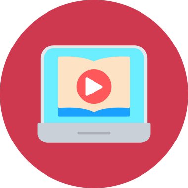 Laptop Düz Vektör Simgesi