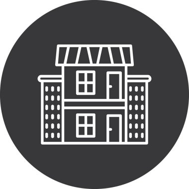 Modern ev simgesinin vektör illüstrasyonu