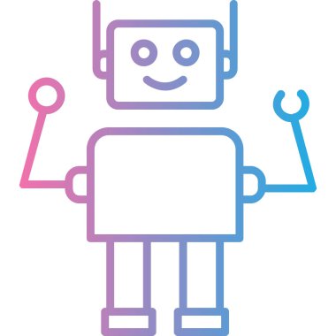 Robot simgesinin vektör illüstrasyonu