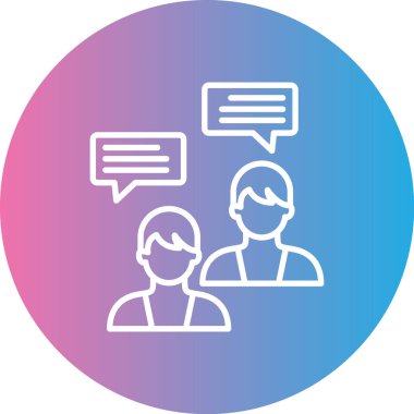 Konuş. Web simgesi basit illüstrasyon