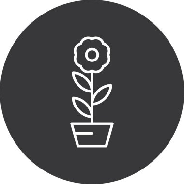 çiçek simgesi vektör illüstrasyonu