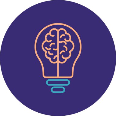 beyin ikonu vektör illüstrasyonu