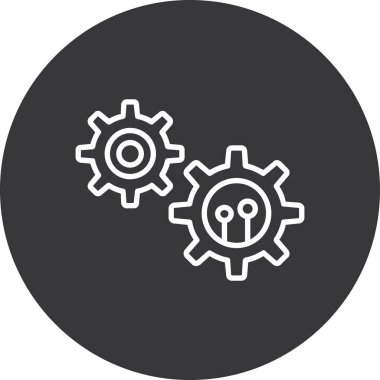 vektör ayarı simgesi, basit web illüstrasyonu