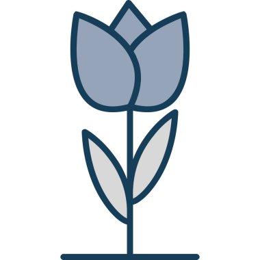 Çiçek. Web simgesi basit illüstrasyon