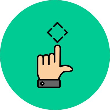 Tableti tutan bir elin vektör çizimi