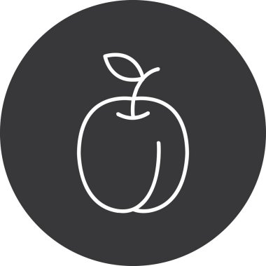 Elma meyvesi sembolü. meyve ve sebze. vektör illüstrasyonu