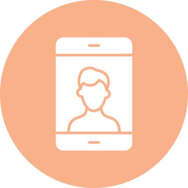 Cep telefonu simgesinin vektör illüstrasyonu