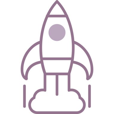 roket simgesi, vektör illüstrasyonu