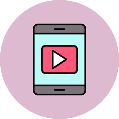 video simgesi vektör illüstrasyonu