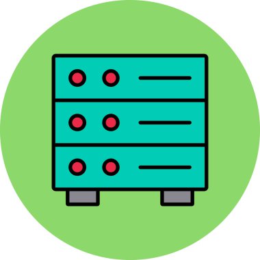 Sunucu. Web simgesi basit illüstrasyon