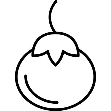 meyve kiraz ikonu. Beyaz arkaplanda izole edilmiş web tasarımı için meyve vektörü simgesi