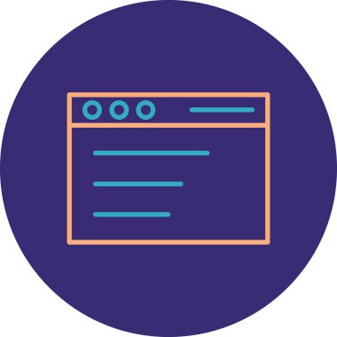 Web simgesi, vektör illüstrasyonu basit tasarım