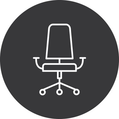 Ofis sandalyesi simgesi, taslak biçimi