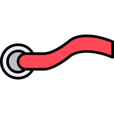 bir borunun vektör renk simgesi