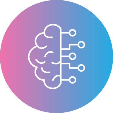 Bir beyin simgesinin vektör çizimi