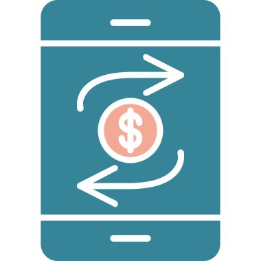 Ödeme Terminal simgesi. Vektör tarzıdır yuvarlak açıları ile bicolor düz ikonik sembolü, gri ve mavi renkler, beyaz arka plan.