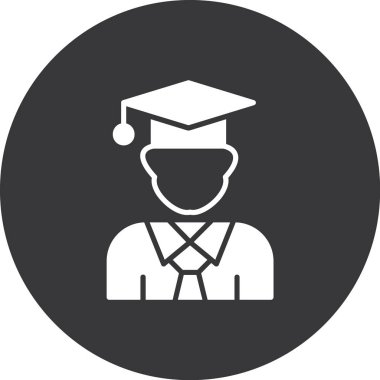 mezuniyet simgesi vektör illüstrasyonu