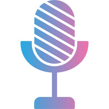 Mikrofon. Web simgesi basit tasarım