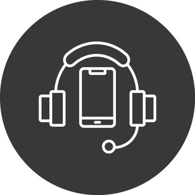 kulaklık simgesi vektör illüstrasyonu