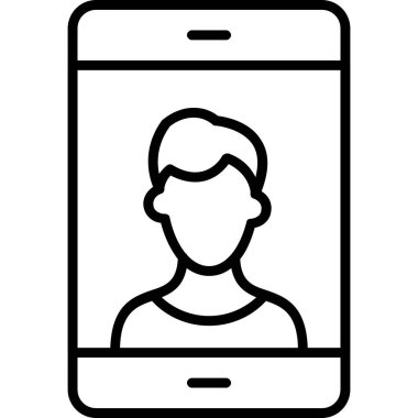 Akıllı telefonu olan adam, vektör illüstrasyon tasarımı