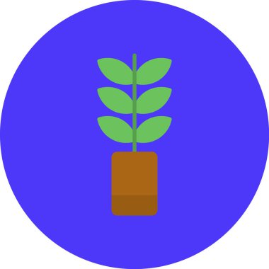 Bitki. Web simgesi basit illüstrasyon