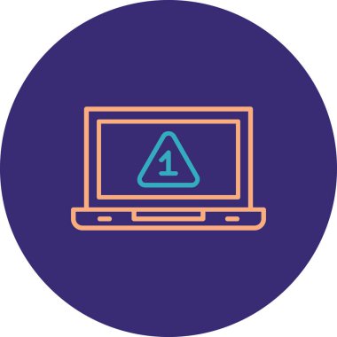 Dizüstü bilgisayar simgesi vektör çizimi