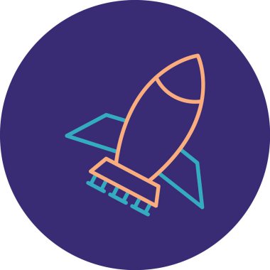 roket ikonu vektör illüstrasyonu