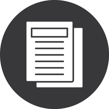 dosya vektörü glyph düz simgesi