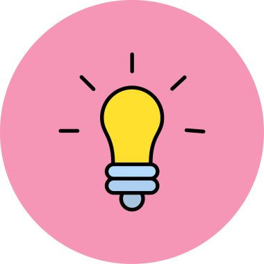 Ampul simgesi vektörü. fikir kavramı