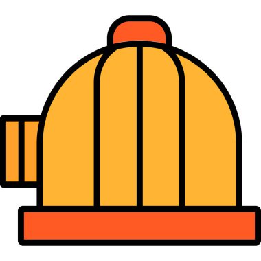 İnşaat vinç simgesi. Taslak inşaat vinç vektör simgesi rengi düz izole