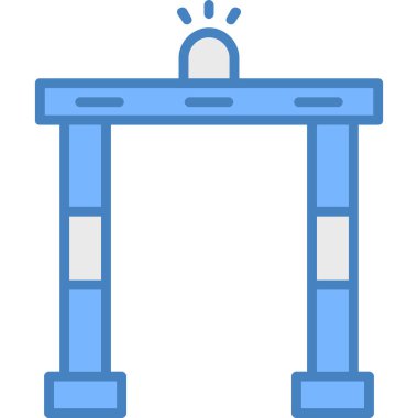 Bariyer. Web simgesi basit illüstrasyon