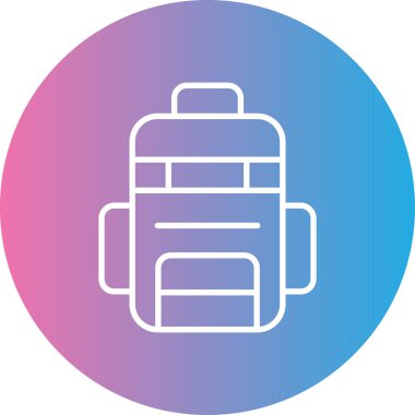 Sırt çantası. Web simgesi basit illüstrasyon