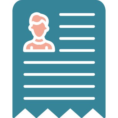 Belgesi olan bir adamın vektör illüstrasyonu