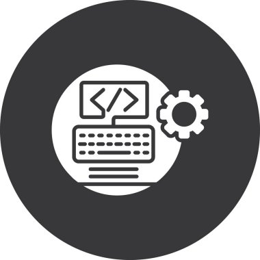 Moda biçimi izole edilmiş arkaplanda kodlama simgesi