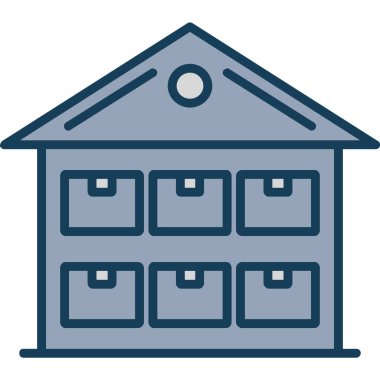 Deponun Vektör İllüstrasyonu, Basit Simge