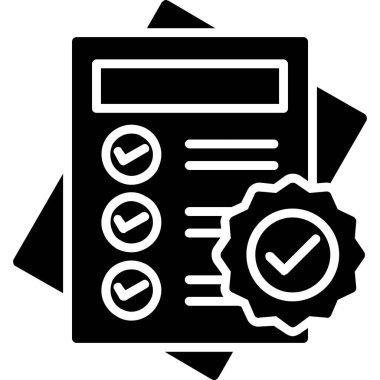 Kontrol listesi. Web simgesi basit tasarım