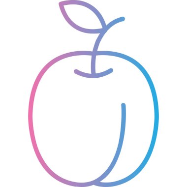 Elma. Web simgesi basit illüstrasyon