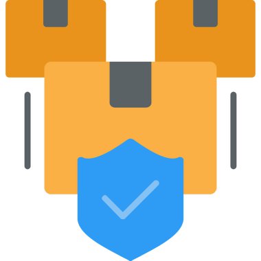 Güvenlik kalkanı simgesi düz biçimli