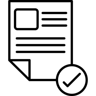 Kontrol listesi simgesi vektör illüstrasyonu