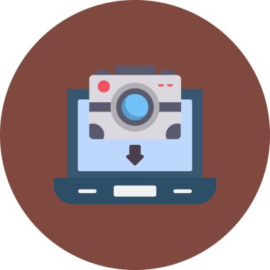 Kamera simgesi, vektör illüstrasyonu